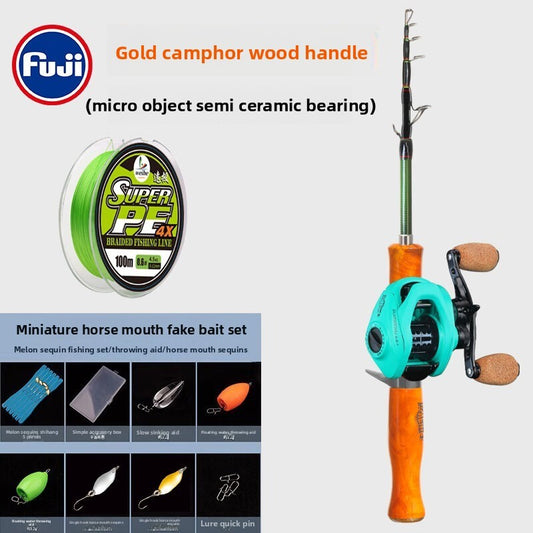 Vara Fuji Fuji tipo Ghost Face para pesca de micro-objetos, vibração, boca de cavalo, UL, ajuste rápido, vara retrátil para riacho