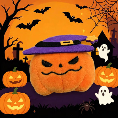 Funny Halloween Plush Keychain Pumpkin Head Kawaii Cartoon Plush Pendant Decoration Soft Furry Bag Pendant Gift Giving