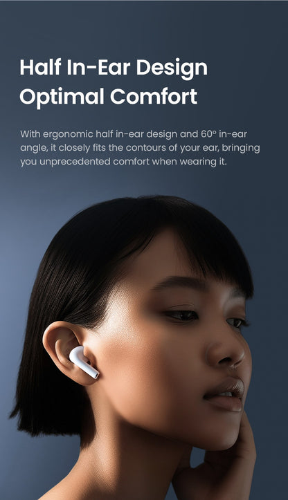 Fones de ouvido HAYLOU X1 2023 True Wireless, estojo metálico, Bluetooth 5.4, bateria de 24 horas, fones de ouvido semi-intra-auriculares