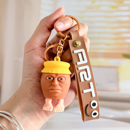 Italian Brainrot Keychain Accessories, Tungtungsahur Whimsical Abstract Mirage Creature Designs Bag Charm