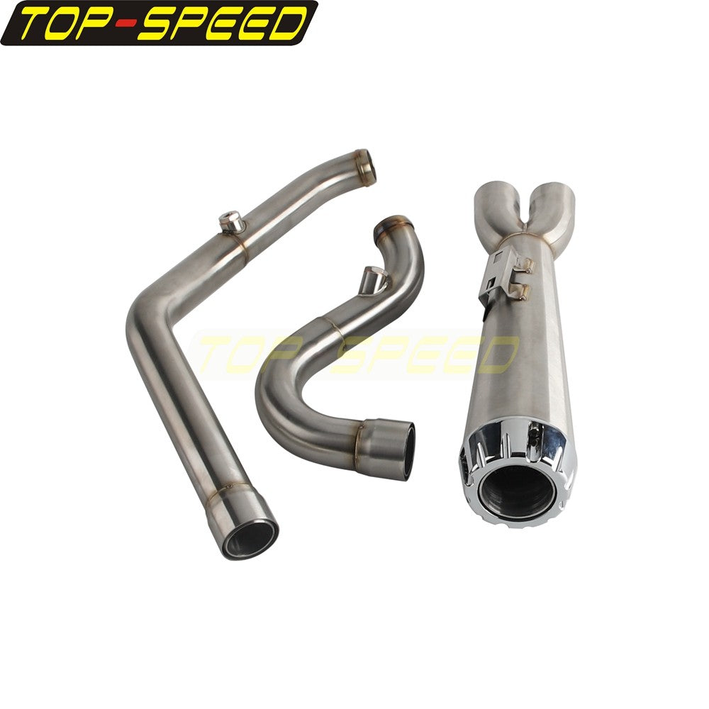 For Harley CVO Street Glide FLHXSE 2017-2025 CVO Road Glide ST FLTRXSTSE 2024-2025 2-Into-1 Exhaust Motorcycle Touring Mufflers
