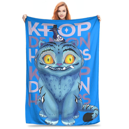 Kpop Demon Hunters Zoey Huntrix Blankets  Plush Vintage Soft Throw Blankets for Bedspread Summer,