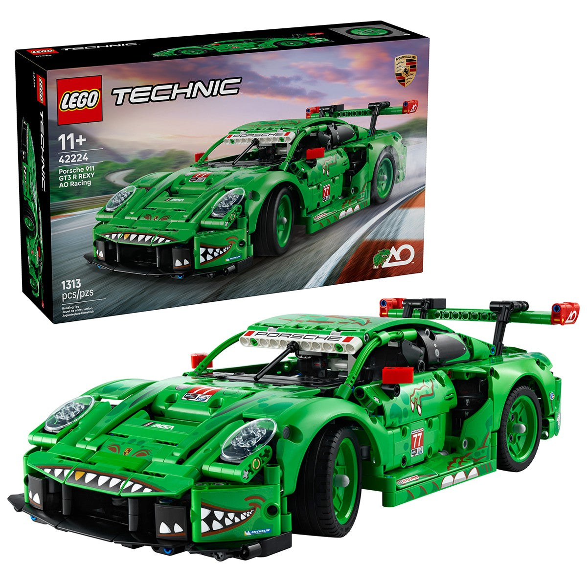 Pré-venda? LEGO® Technic™ Porsche 911 GT3 R Carro de Corrida REXY AO 42224 para Meninos e Meninas a Partir de 11 Anos 1313 Peças Presente de Aniversário