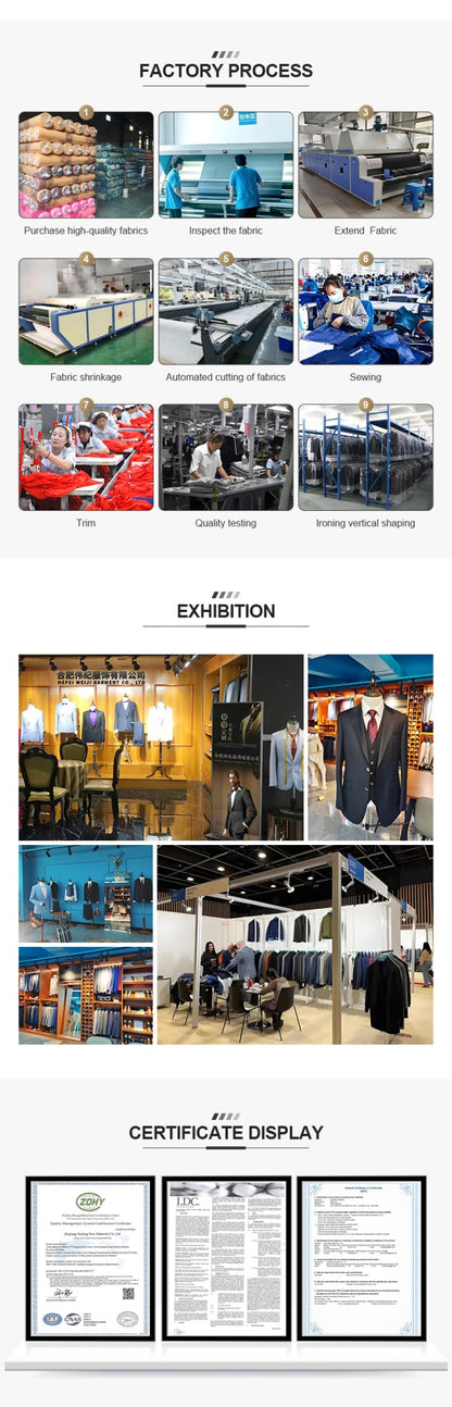 Men's Double-Breasted Suit, Classic Formal Business Wear