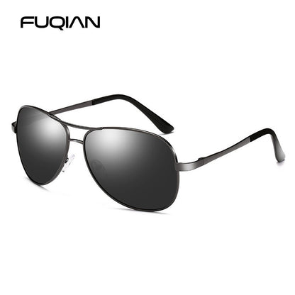 Classic Pilot Polarized Sunglasses Men Women Fashion Metal Aviation Sun Glasses Vintage Black Driving Shades UV400