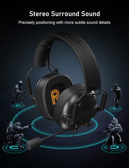 SENZER SG500 Surround Sound Pro Gaming Headset with Noise Cancelling Microphone-Portable Foldable Headphones for PC,PS4,PS5,Xbox