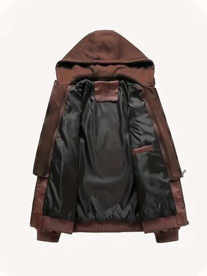 Motorcycle Leather Jackets Man Casual Fashion Motorcycle Coat Slim Fit Lapel PU Jackets Autumn Anti-wind Leather Coat Male