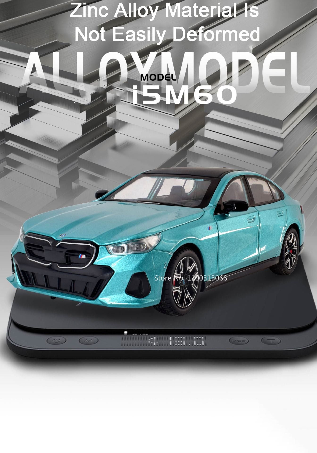 Miniaturas de Carro de Brinquedo i5M60 XM Escala 1:24, Liga Fundida, Pneus de Borracha, com Luz e Som, Presente para Crianças e no Dia das Crianças