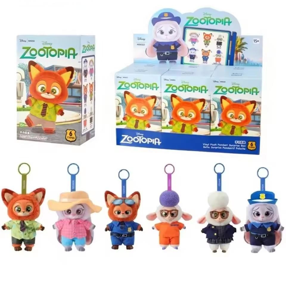 Novo em estoque Zootopia 2 Pelúcia Vinil Chaveiro Caixa Surpresa Brinquedo Colecionável Presente para Meninas Animais Mistério Brinquedos Tendência Infantil