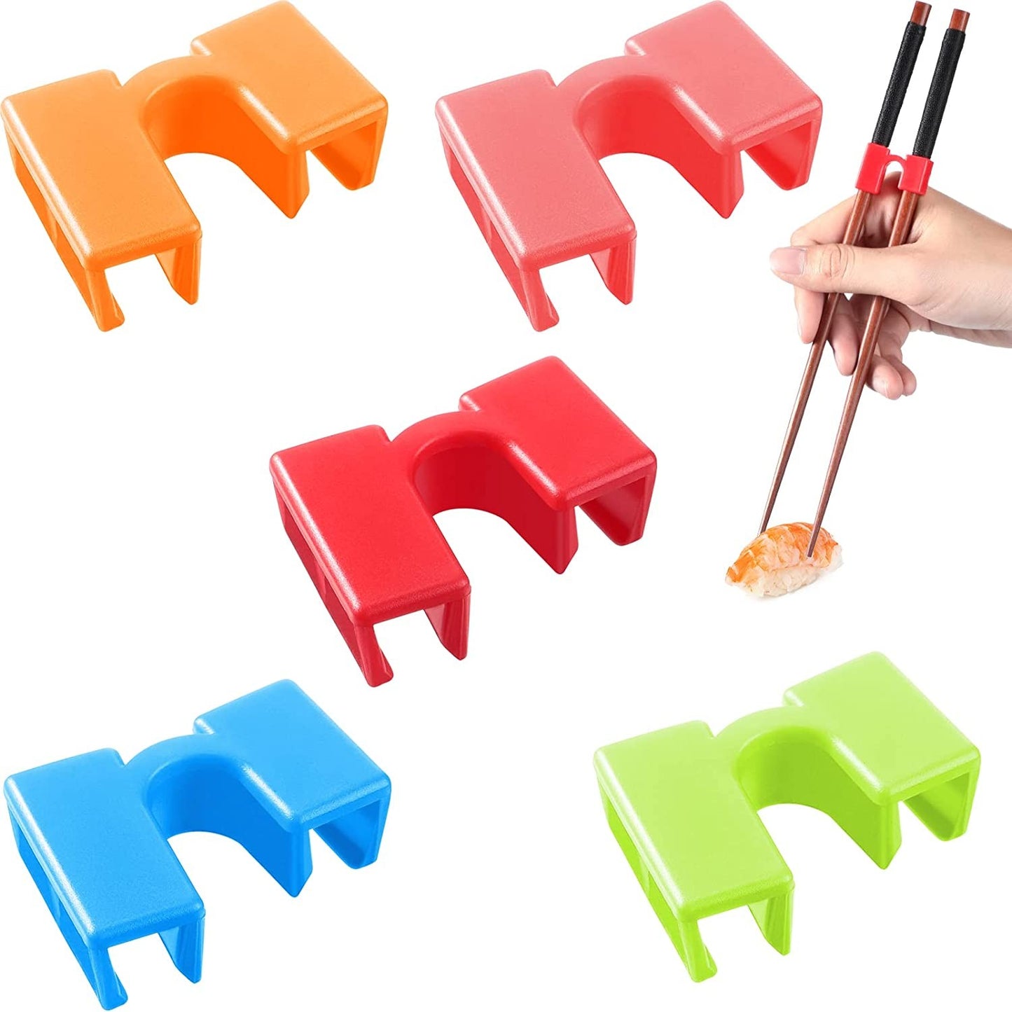 5/6 PEÇAS Treinador de Hashi Reutilizável Antiderrapante Reutilizável e Substituível Ajudante Asiático para Crianças Adultos Iniciantes de Todas as Idades