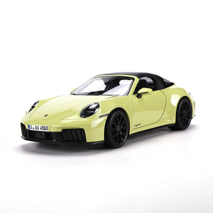 Em estoque Maisto 1:18 Porsche 911 Targa 4 GTS (992.2) com janelas em liga, miniatura Diecast, modelo totalmente aberto, brinquedos personalizados e presentes
