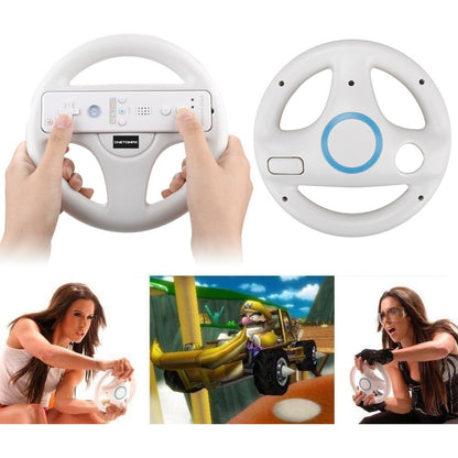 2 PEÇAS Plástico, design inovador e ergonômico, Volante de Corrida para Nintendo Wii Kart Game Remote Controller