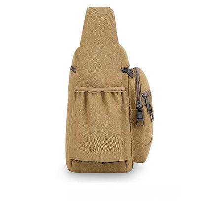 Men's Canvas Messenger Bag Single Shoulder High Quality Crossbody Bag Messenger Bag Commuter Travel Daily Use With Compartment