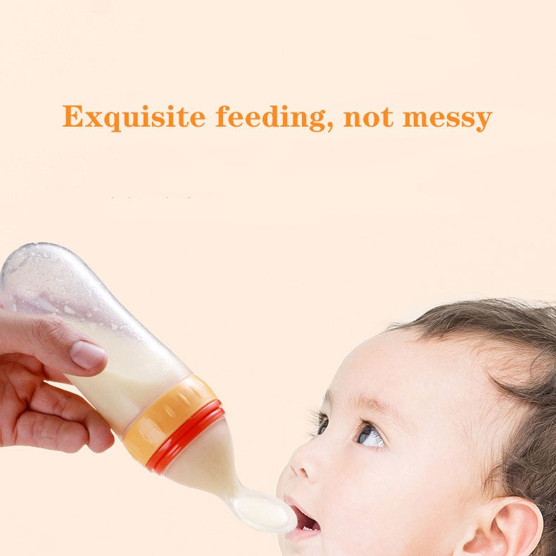 Silicone BabyFeeding Spoon Silicone Food Supplement Children's Rice Paste Bottle Babies accessories newborn Toddler Baby Goods