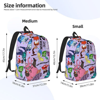 Anime Movie Inside-Out 2 Movie 2024 Backpack for Men Women Teenage Student Work Daypack College Shoulder Bag Sports