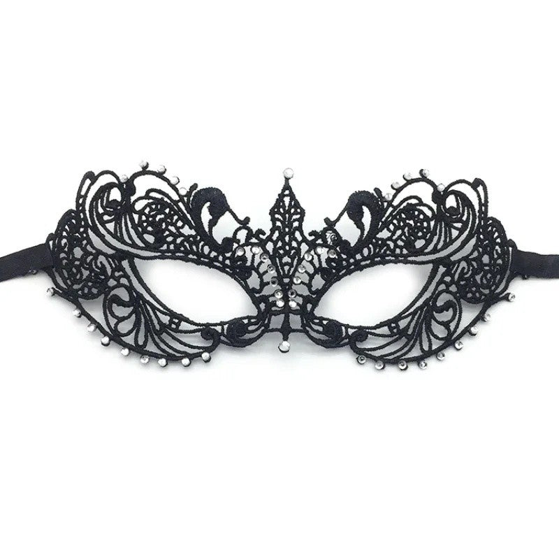 Gold and Silver Lace and Diamond Mask Eye Mask Masquerade Adult Male and Female Party Mask Sensual Women's Half Face