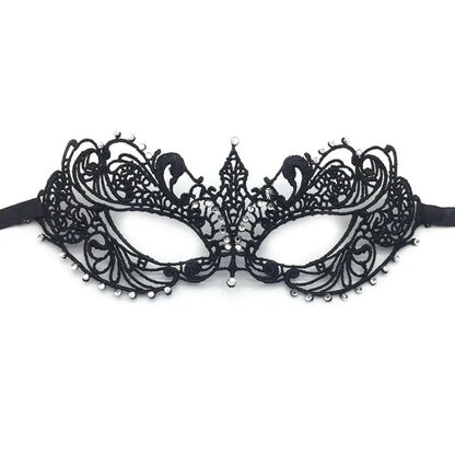 Gold and Silver Lace and Diamond Mask Eye Mask Masquerade Adult Male and Female Party Mask Sensual Women's Half Face