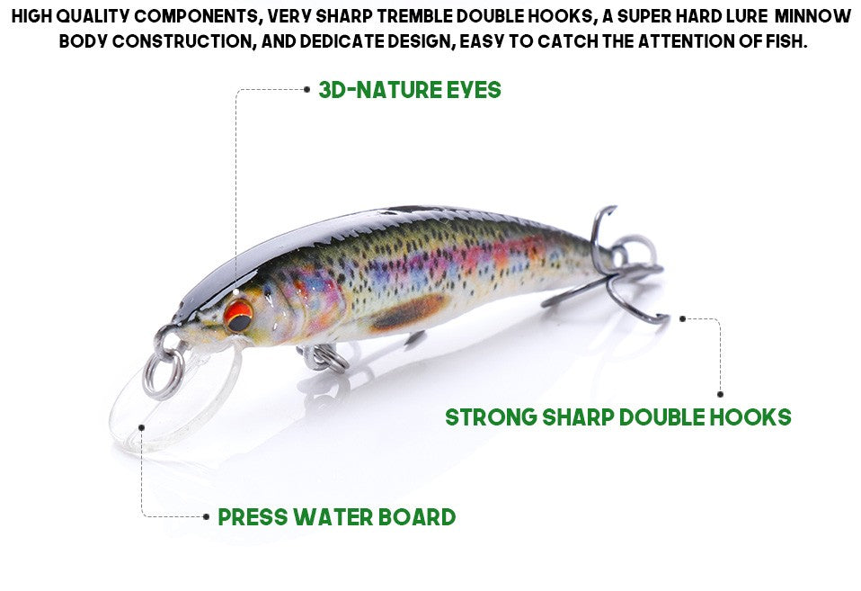 VTAVTA 2g/6g/12g Mini Minnow Wobblers Floating Fishing Lures Minnow Crankbait Artificial Hard Swimbait Fish Lure Pike Wobblers