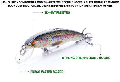 VTAVTA 2g/6g/12g Mini Minnow Wobblers Floating Fishing Lures Minnow Crankbait Artificial Hard Swimbait Fish Lure Pike Wobblers