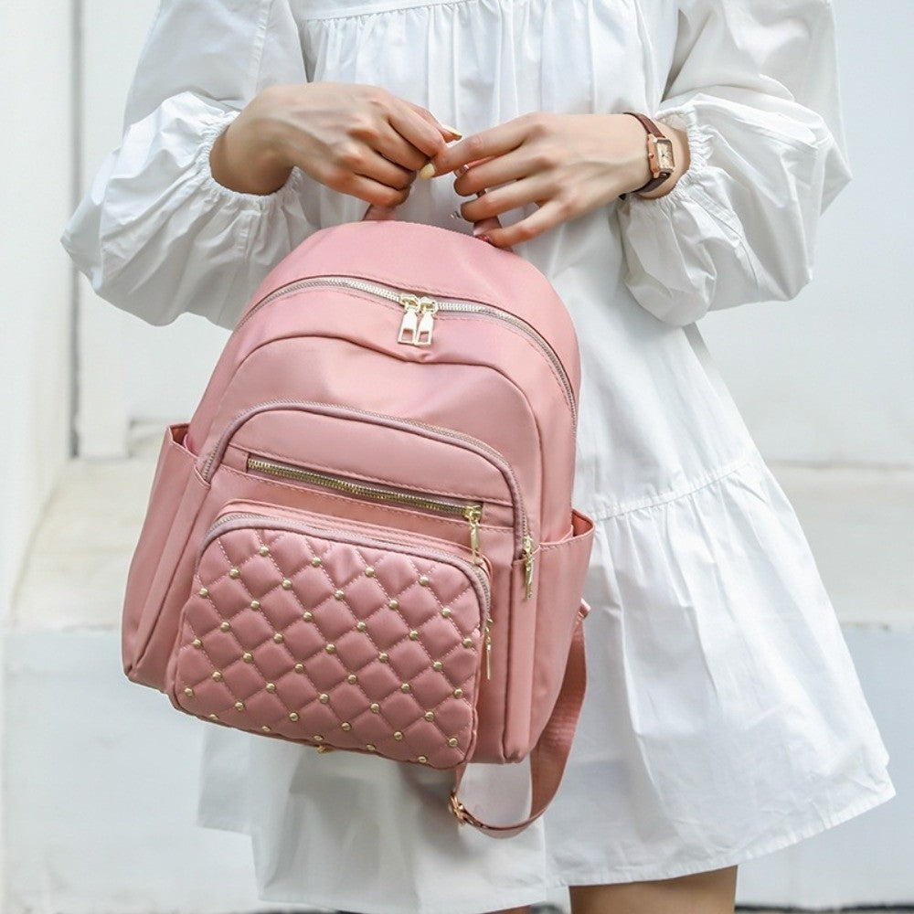 Casual Classic Vintage Backpack Elegant Multiple Pockets Women Backpack Adjustable Straps School Bag Girls