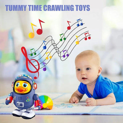 Baby Duck Toy Musical Interactive Toy Space Elements for Infants Babies Kids Gifts Electric with Lights and Sounds Dancing Robo