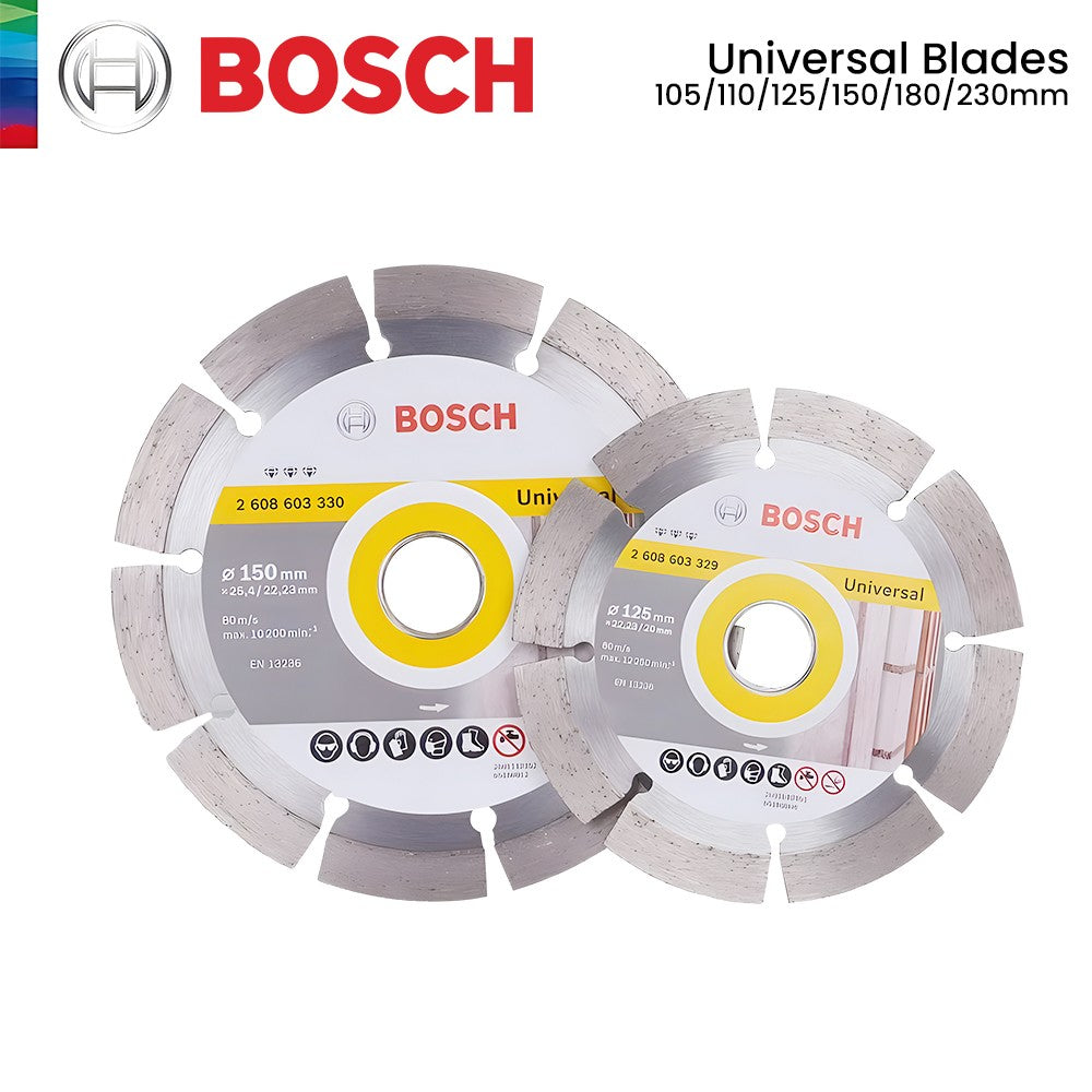 Bosch Discos de Corte Diamantados Universais Lâminas de Serra Circular de Mármore para Cortar Pedra Concreto Reforçado Rodas de 105/110/125/180mm