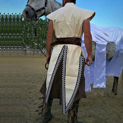 Long Tunic Jerkin Vikings Men's Tarbard Surcoat Medieval Renaissance Costume Shirt Coat Vest Outfit Tabard Costume For Adult