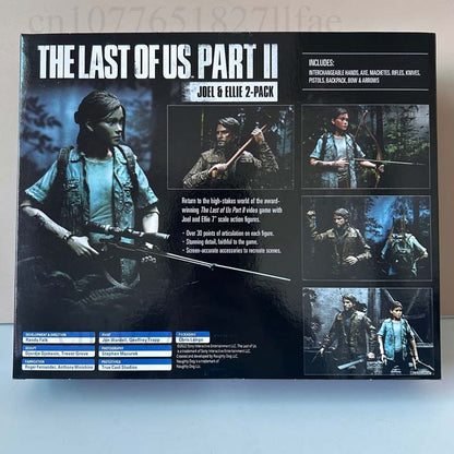 NECA Boneco The Last Of Us Parte 2 Joel Ellie Com Arco Boneco de Ação 18cm Conjunto de 2 Peças Brinquedo Modelo Boneca Articulada Presente de Natal