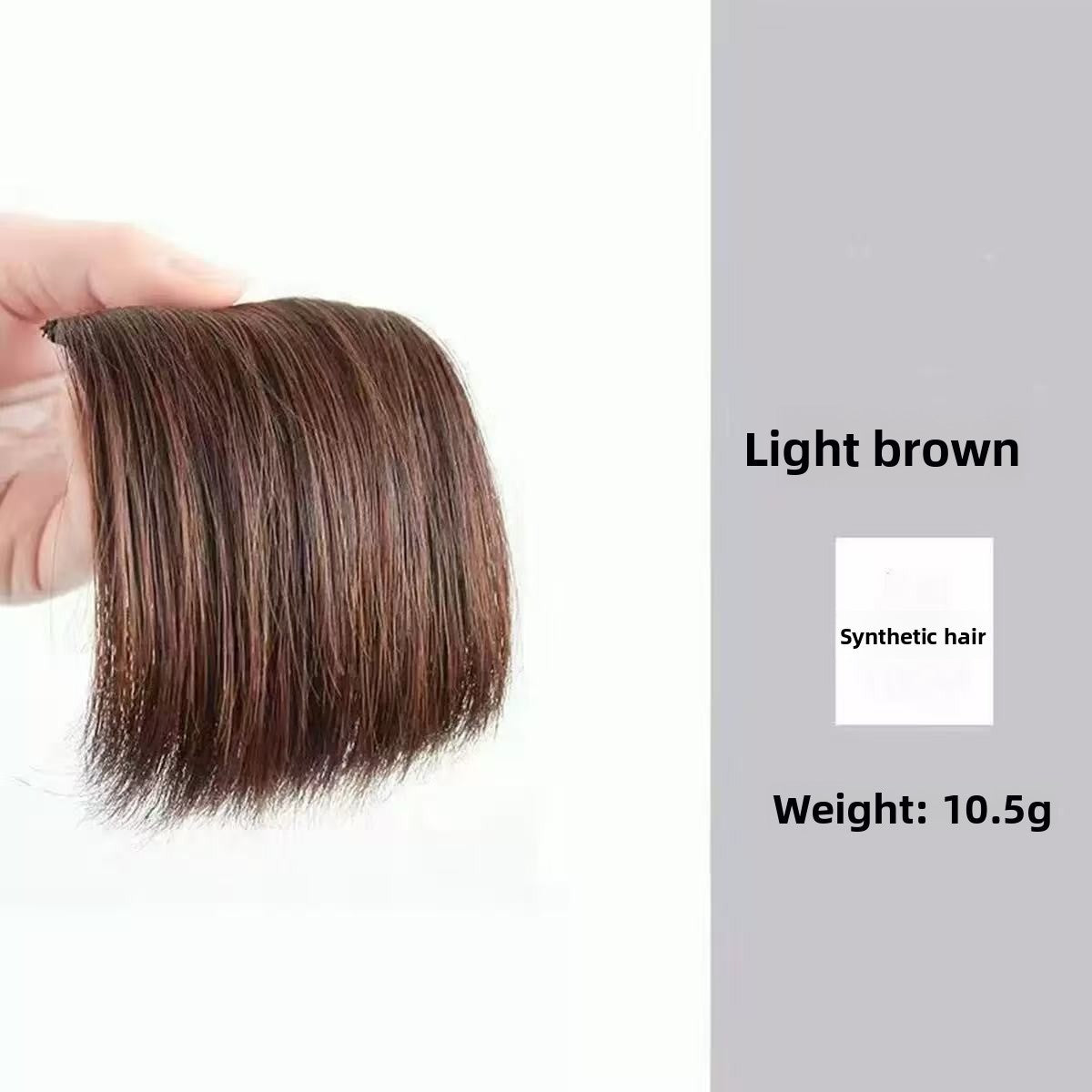 Aplique de Cabelo Sintético Liso Curto Invisível para Cobertura da Parte Superior da Cabeça Feminino