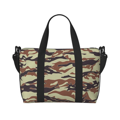 Tiger Stripe Camouflage Military Camo Beach Travel Bag Large Capacity Tote Bags for Gym Yoga Women Shopping Duffle Shoulder Bag