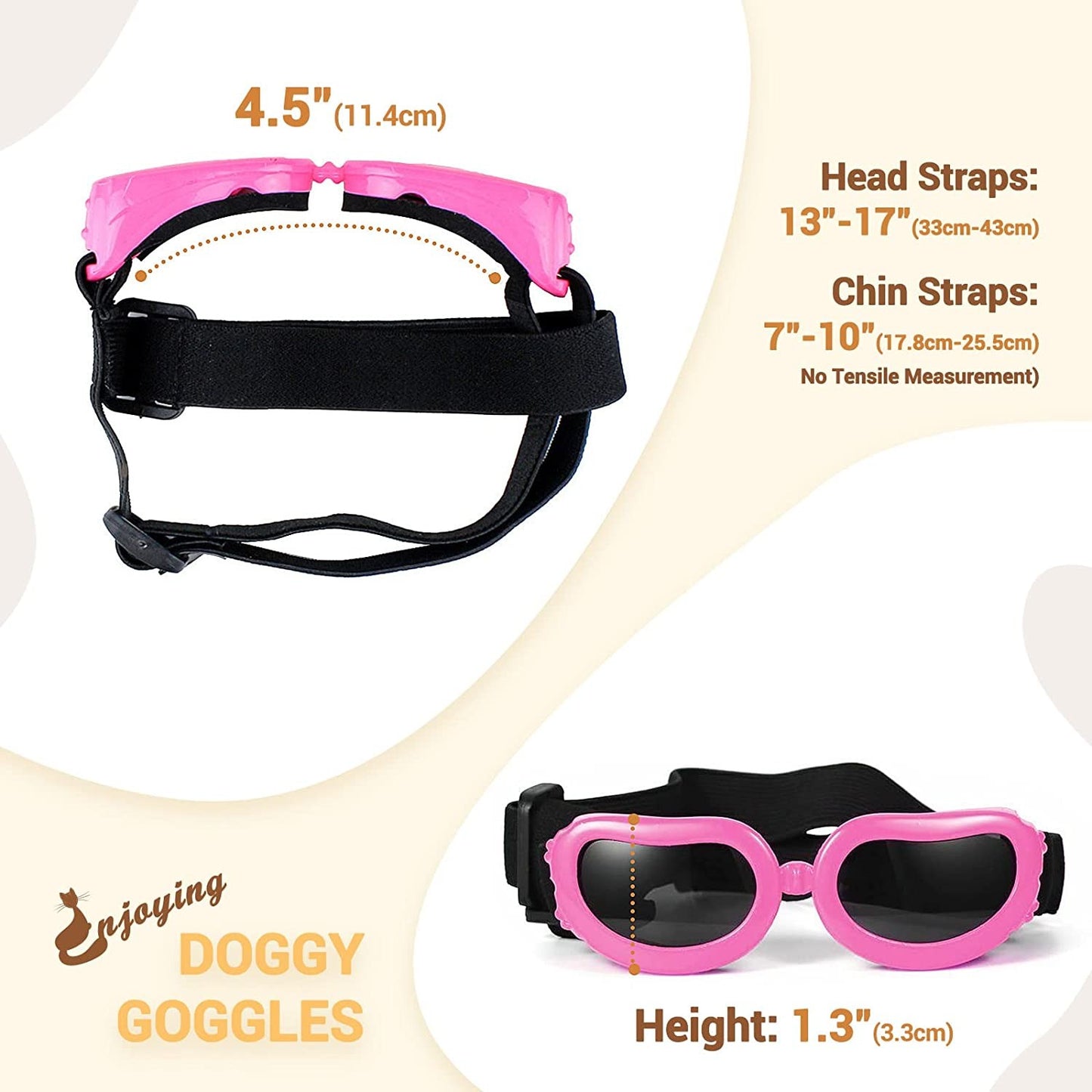 ATUBAN Capacete e Óculos de Sol para Cães Pequenos, Óculos de Proteção UV para Cães Médios, para Cães Dirigirem ao Ar Livre e Passearem