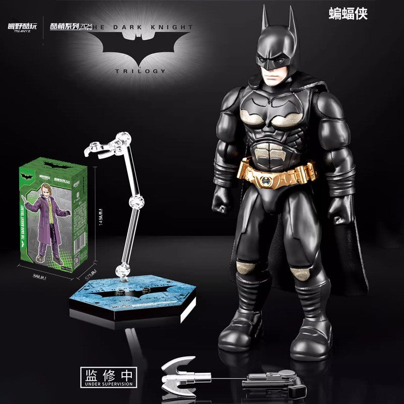 6 Peças DC Liga da Justiça Batman ABS Articulado Bruce Wayne Coringa Duas-Caras Bane Boneco de Ação Caixa Surpresa Anime Brinquedos de Boneca Presente