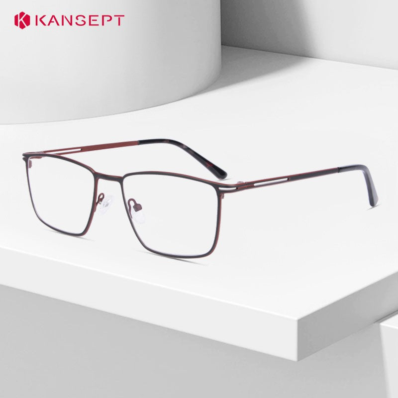 Óculos de Leitura KANSEPT Plus para Homens Lente de Vidro Transparente Óculos de Grau Feminino Lentes de Miopia Armações de Óculos