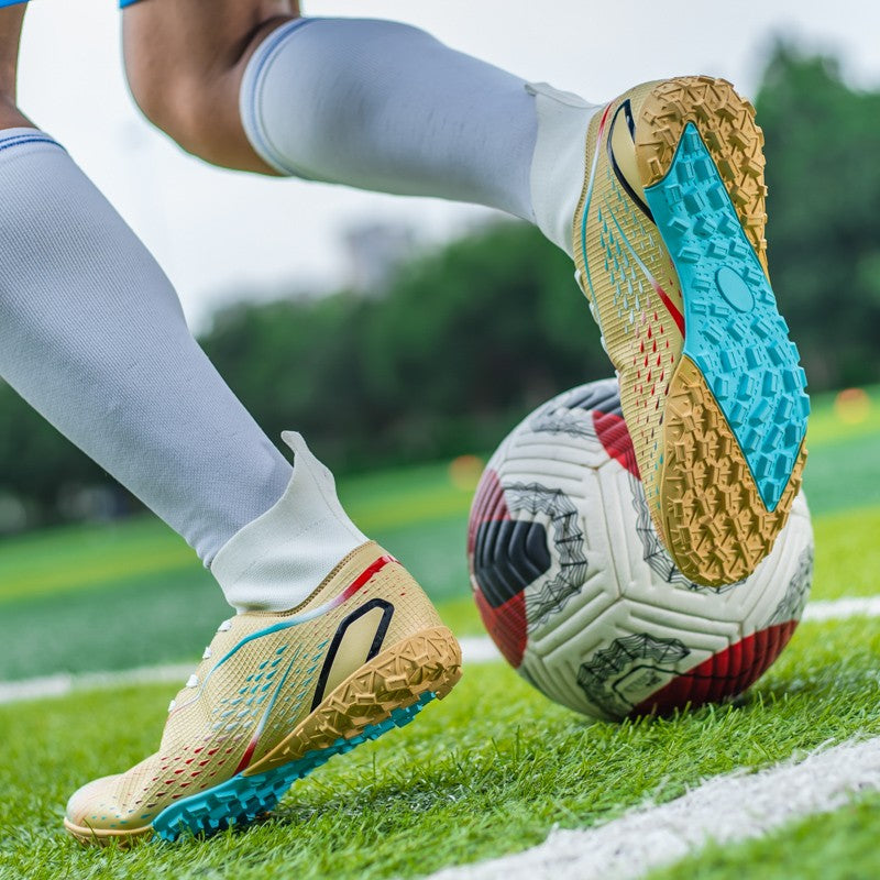 MenOutdoor Football Boots Professional Training Soccer Shoes Soccer Cleats Turf Futsal Match Grass Unisex Non-slip Breathable