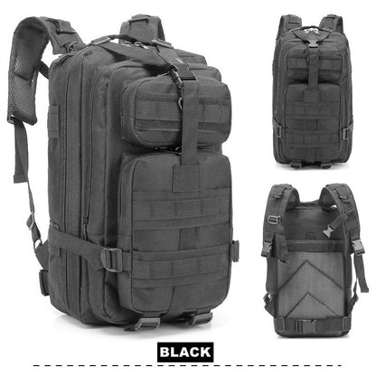 Mochila Tática Militar de 30L em Nylon 900D Impermeável para Esportes ao Ar Livre, Acampamento, Caminhada, Trekking, Pesca e Caça