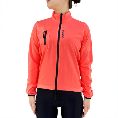 WOSAWE Women Cycling Jackets Cycling Tops Riding Bike Windproof MTB Coat Reflective Jacket