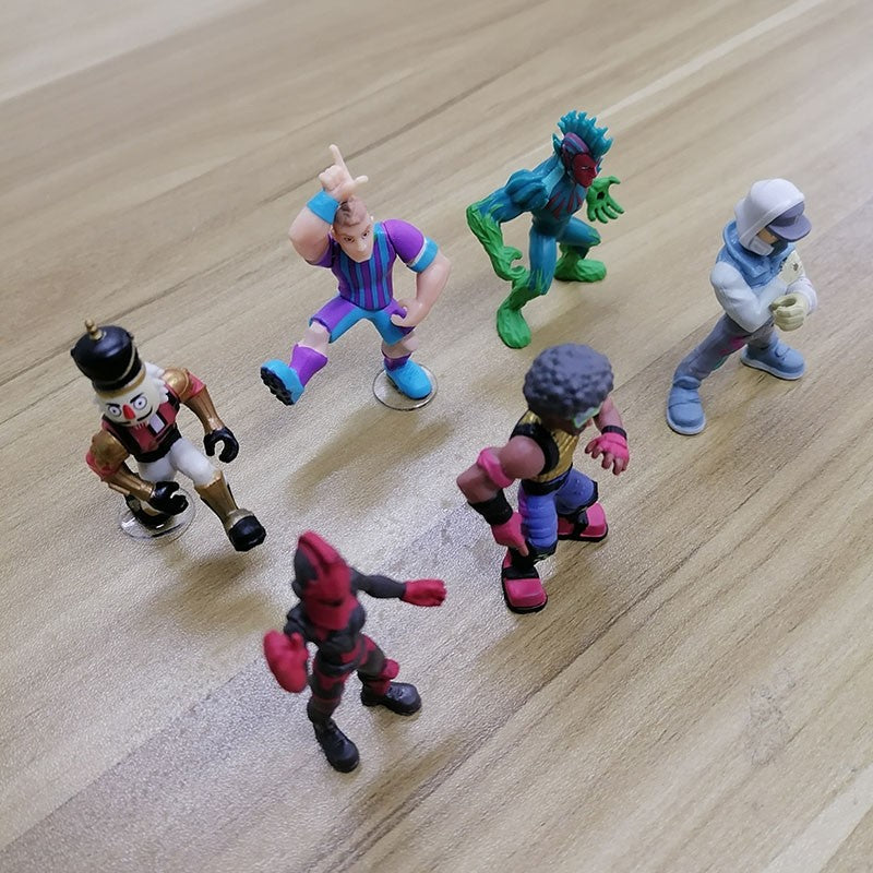 Fortnite Soldado Boneco de Ação EPICGames Brinquedos Fortnite Ferramentas de Coleta em Miniatura Peely Skull Trooper Fishstick Blackheart