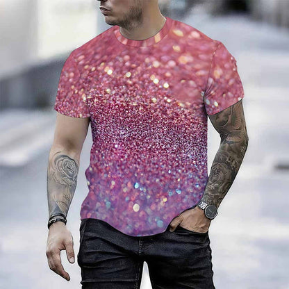 Men Print T Shirt Short Sleeve Crew Neck Casual Summer Fashion Tees Tops For Daily Outdoor Wear