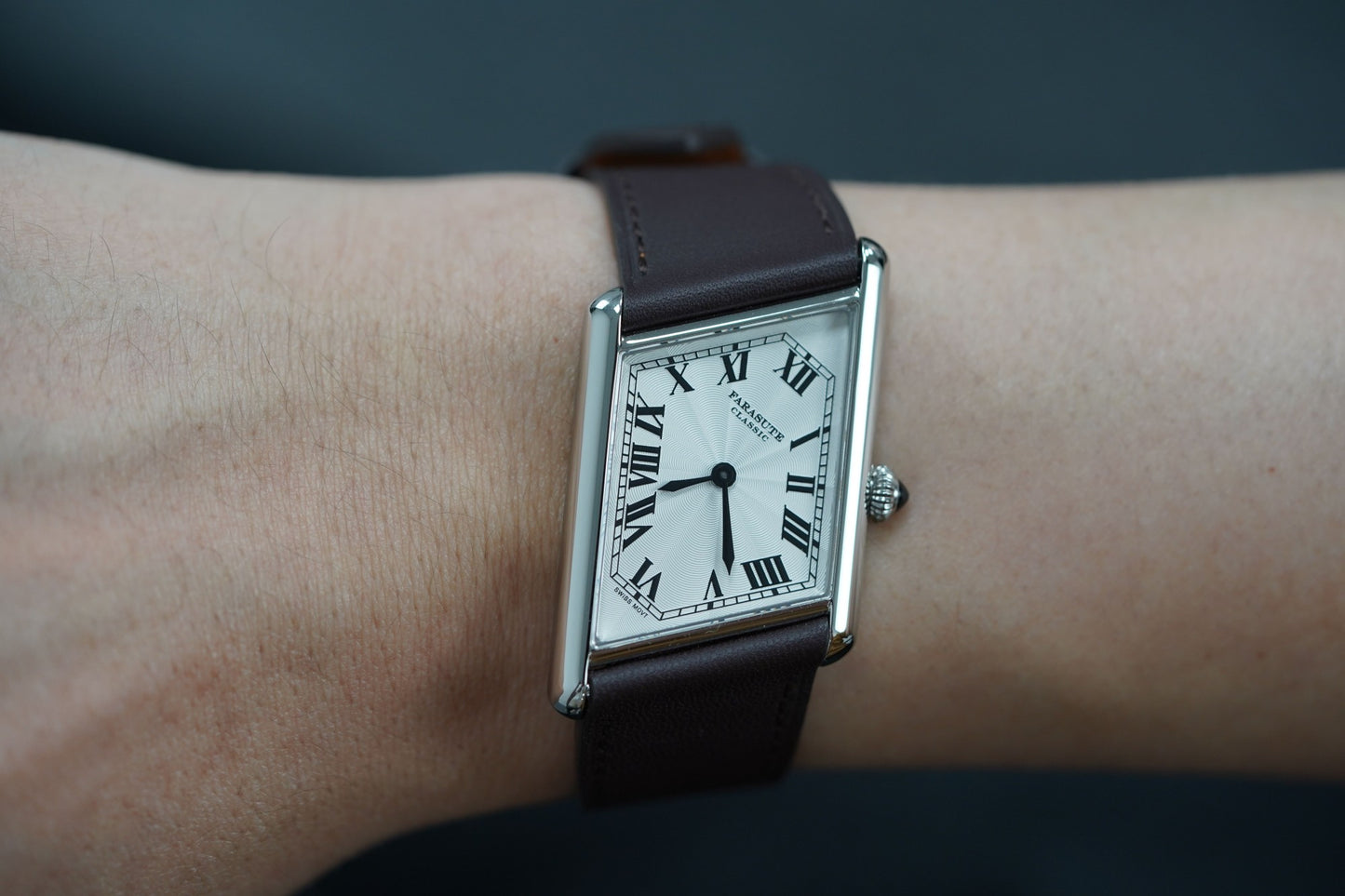 FARASUTE New Unique Square Stainless Steel Quartz Watch Men Casual Sapphire Glass Swiss Movement Waterproof Wristwatches Male