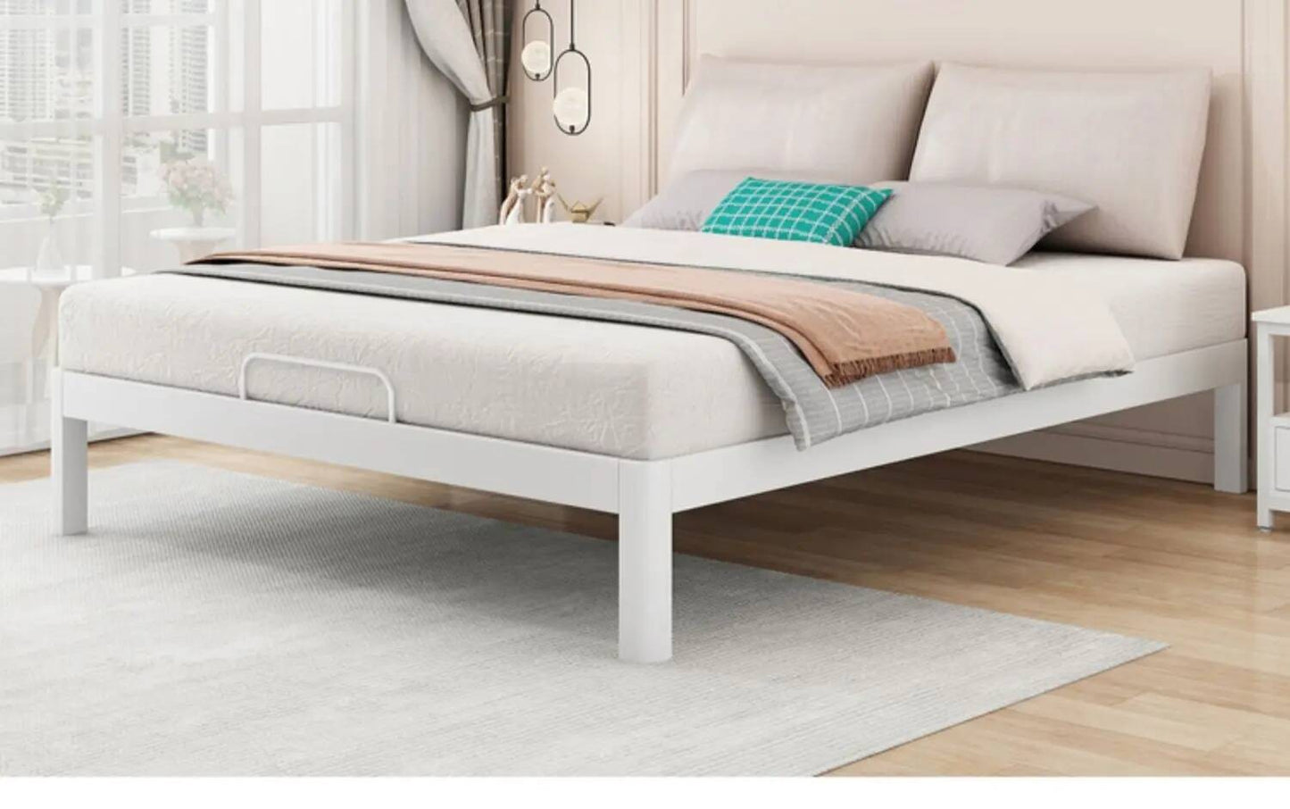 Bedroom Minimalist Bed Frame King Size Metal Hotel Double Bed Frame Modern Lounge Cama Matrimonio Multifuncional Furniture