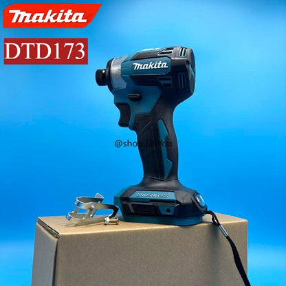 Parafusadeira de Impacto a Bateria Makita 18V LXT DTD173 Motor BL sem Escovas Parafusadeira Furadeira Elétrica Modo Madeira/Parafuso T1/T2 Luz LED Dupla 180 N·m