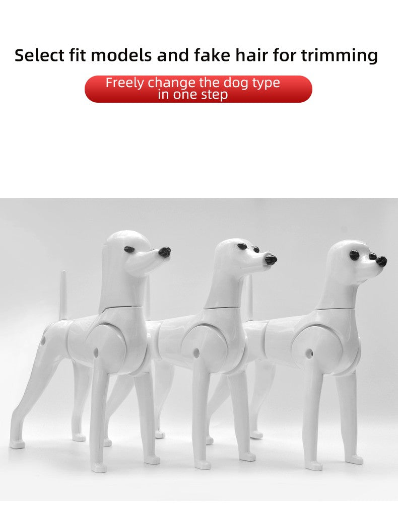 Modelo de Cachorro Falso para Tosadores Novo Modelo Três em Um Cabeça de Treinamento em Formato de Poodle Teddy Ram Cachorro de Modelo de Pelo Falso para Tosar