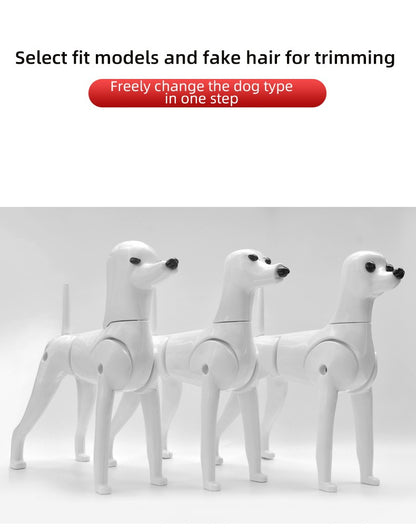 Modelo de Cachorro Falso para Tosadores Novo Modelo Três em Um Cabeça de Treinamento em Formato de Poodle Teddy Ram Cachorro de Modelo de Pelo Falso para Tosar