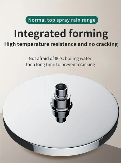 25cm Top Spray Large Water Volume Booster Shower Head Pressurized Single Head Home Bathroom Shower Head
