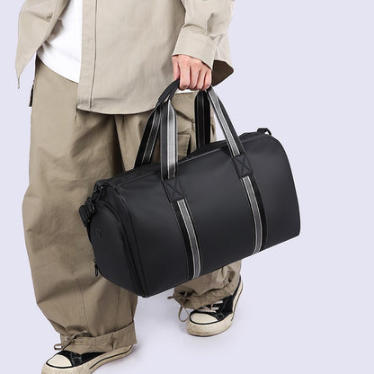 Men's Travel Bag with Wet Dry Separation Pocket Independent Shoe Case Large Capacity Gym Bag for Exercise Trip Motorbike Travel