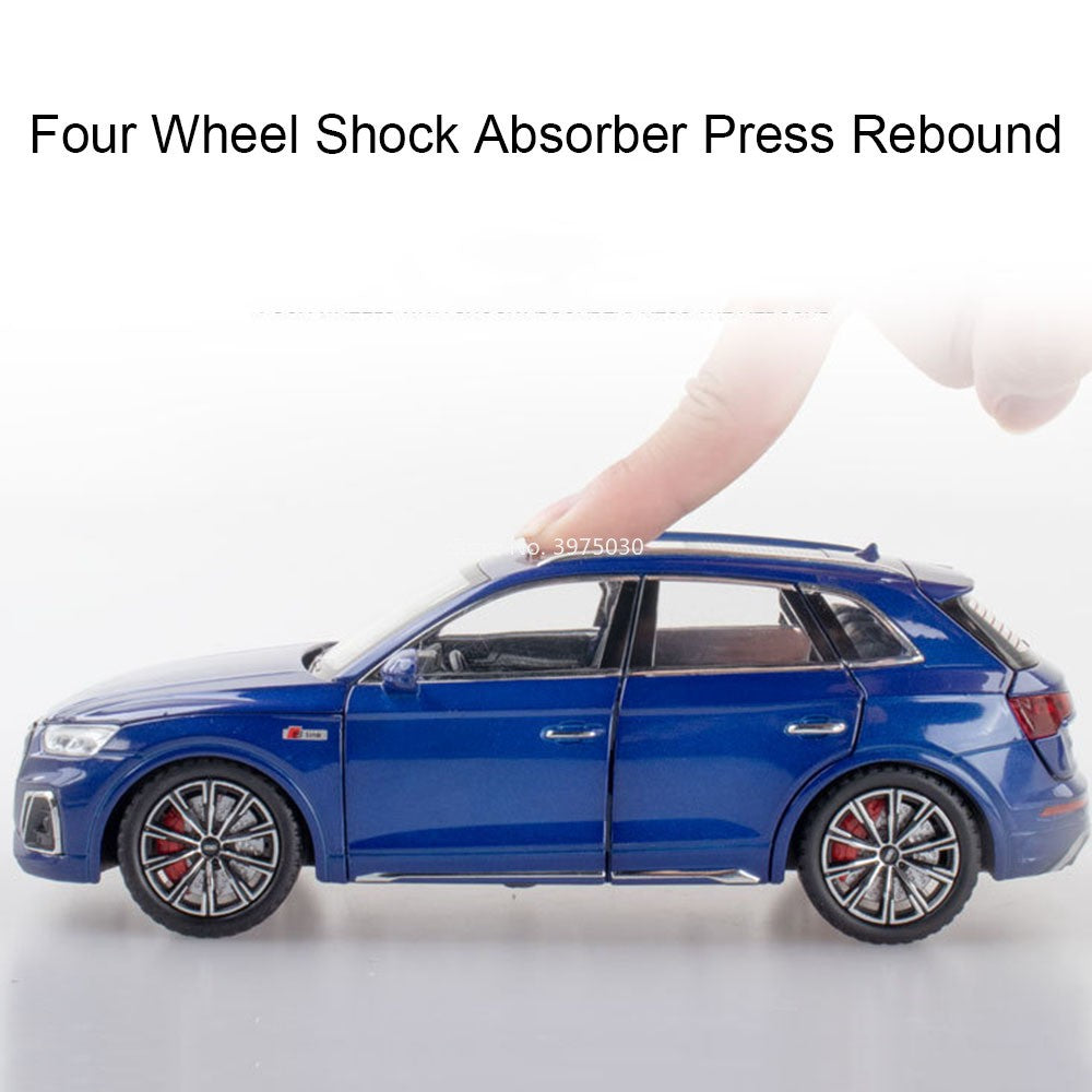 1:24 AUDI Q5 Modelos Carros de Liga Brinquedos com Luz e Som Carro em Miniatura 6 Portas Abertas Rodas Puxar para Trás Veículos para Presentes de Crianças e Adultos