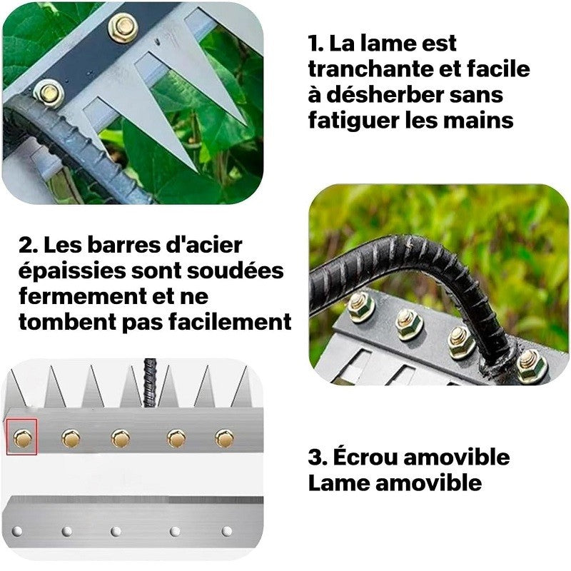 5/6/7/8 Teeth 1PCS Carbon Steel Garden Hand Rake for Farm Garden Weeding Tools Scarifier Agricultural Nail Harrow Metal Harrow