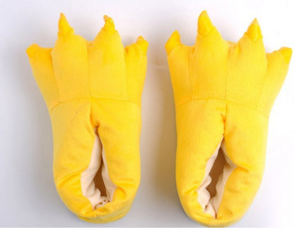 Autumn Winter Children Home Shoes Dinosaur Paw Shoes Cartoon Animal Cotton Baby Boy Girl Stitch Slippers Anime Pajamas Shoes