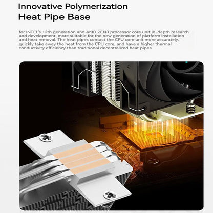 DEEPCOOL AG400 4 Heat pipes Dual Fan CPU Air-Cooling Radiator 2000RPM Desktop Cooling Fan For Intel LGA1700 1200 115X AMD AM4