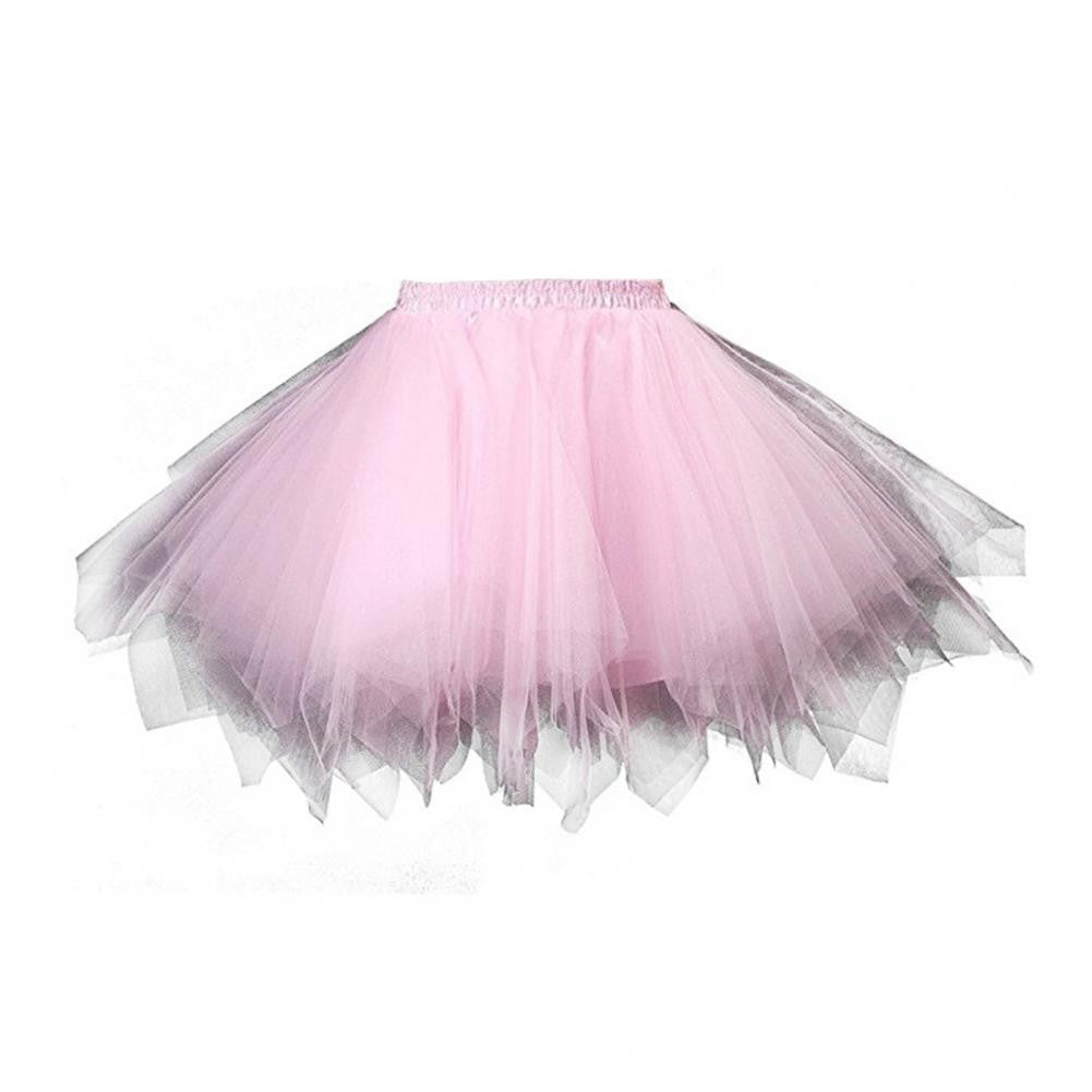 Women's Tulle Skirt 1950s Vintage Skirts Adult Ballet Crinoline Tulle Skirt Fluffy Princess Petticoat Underskirt Dancing Dress